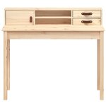 vidaXL Bureau 110x50x93 cm Bois massif Pin