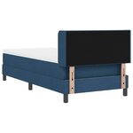 vidaXL Lit à ressorts avec matelas bleu  80 x 200 cm  en tissu