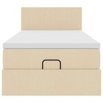 vidaXL Lit ottoman avec matelas crème 90x200 cm tissu