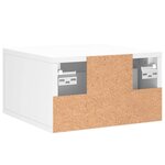 vidaXL Tables de chevet murales 2 Pièces blanc 35x35x20 cm