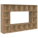 vidaXL Ensemble meuble TV 4 Pièces Marron 37 x 37 x 142 5 cm