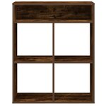 vidaXL Bibliothèque chêne fumé 66x31x80 cm bois d'ingénierie