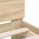 vidaXL Cadre de lit avec LED Sonoma 152 x 203 cm Bois d'ingénierie
