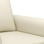 vidaXL Ensemble de canapés 3 Pièces avec coussins Crème Similicuir