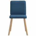 vidaXL Chaises à manger lot de 6 bleu tissu