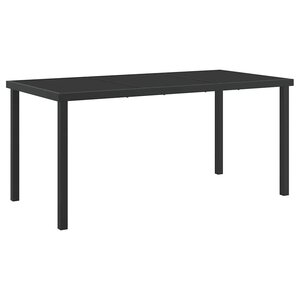 vidaXL Table de Jardin Noir 160 x 80 x 73 cm Métal