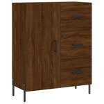 vidaXL Buffet haut Chêne marron 69 5x34x180 cm Bois d'ingénierie