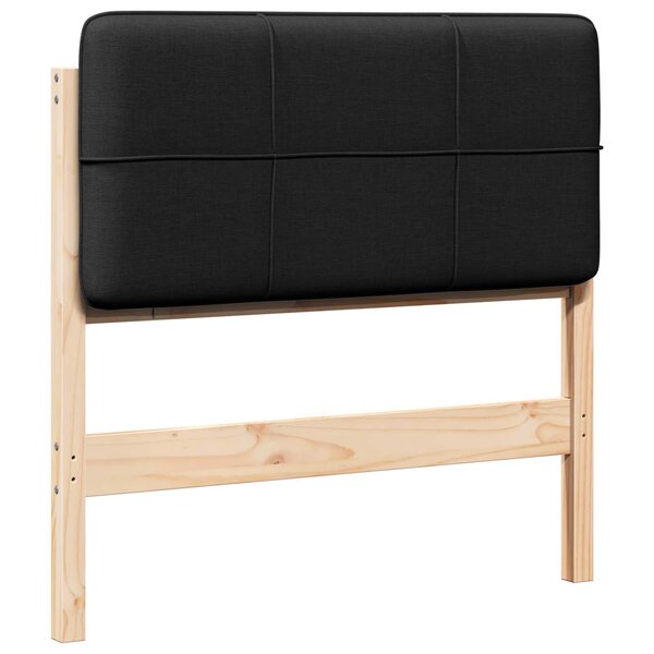 vidaXL Tête de lit capitonnée Marron et Noir 100 cm Pin massif