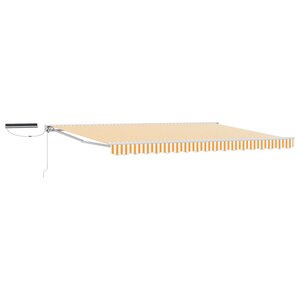 vidaXL Auvent rétractable électrique Jaune et blanc 4 5 × 3 5 m