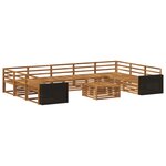 vidaXL Ensemble de canapés d'extérieur 10 pc Naturel