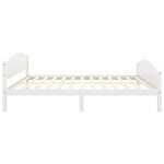 vidaXL Cadre de lit Blanc Bois de pin massif 160x200 cm