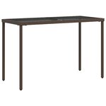 vidaXL Ensemble à manger de jardin 5 Pièces et coussins marron poly rotin