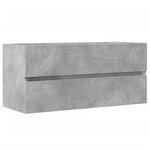 vidaXL Armoire d'évier Gris béton 100x38 5x45 cm Aggloméré