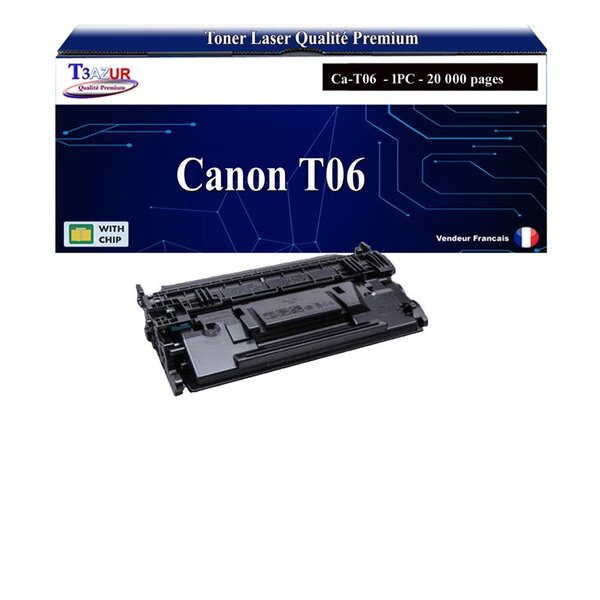 T3AZUR - Toner compatible avec Canon i-SENSYS X1643P  imageRUNNER 1643i  1643iF  iR 1643i  iR 1643iF remplace Canon T06 Noir - 20 000 pages