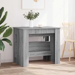 vidaXL Table à dîner 180 x 85 x 75 cm Bois d'ingénierie Sonoma gris