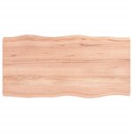 vidaXL Dessus de table bois massif traité bordure assortie