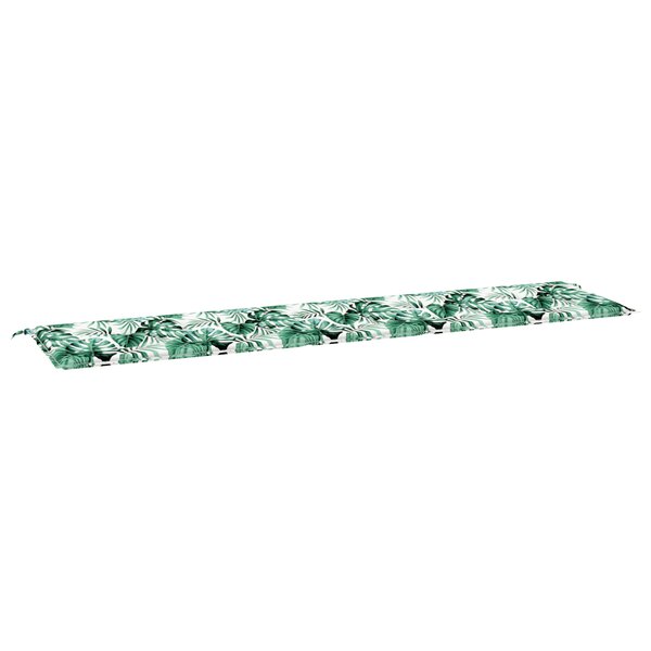 vidaXL Coussin de Banc de Jardin Motif de Feuilles 200x50x4 cm Tissu Oxford