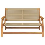 vidaXL Banc de jardin Beige 76x122x73 cm Bois massif d'acacia