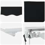 vidaXL Auvent Rétractable Noir 350x200 cm tissu