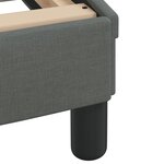 vidaXL Lit avec matelas gris foncé 120x200 cm tissu