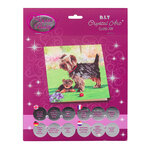 Kit carte broderie diamant 18x18cm Yorkshire