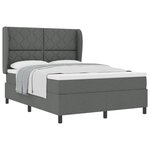 Lit Box Spring avec Matelas vidaXL Gris Foncé 160x200 cm Tissu