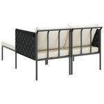 Transat vidaXL avec coussins pour 2 personnes Anthracite 115x153x69 5 cm Acier
