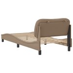 vidaXL Cadre de lit sans matelas Hvar cappuccino 80x200 cm similicuir
