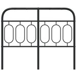 vidaXL Tête de lit métal noir 120 cm