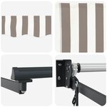vidaXL Auvent rétractable électrique Gris clair et blanc
