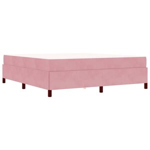 vidaXL Cadre de lit avec matelas Rose 180 x 200 cm tissu