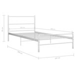 vidaXL Cadre de lit sans matelas blanc métal 100x200 cm
