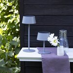 Lampe de table d'extérieur Picco - LED et solaire - Métal et plastique - 5 W - Gris dépoli