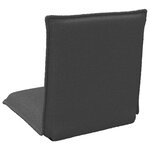 vidaXL Fauteuil de sol ajustable Gris foncé Tissu en laine de mouton