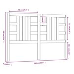 vidaXL Tête de lit Marron miel 166x4x100 cm Bois massif de pin