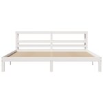 vidaXL Cadre de lit et tête de lit blanc 180x200 cm bois de pin massif