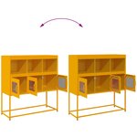 vidaXL Buffet jaune moutarde 100 5x39x107 cm acier laminé à froid