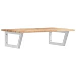 vidaXL Étagère de vasque murale acier et bois massif d'acacia