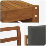 vidaXL Ensemble de canapés d'extérieur 8 Pièces Naturel et Anthracite
