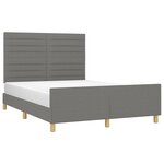 vidaXL Cadre de lit sans matelas gris foncé 140x200 cm tissu