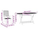 vidaXL Ensemble de salle à manger pour jardin 7 Pièces Beige