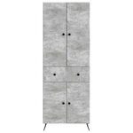 vidaXL 2 Pièces Gris béton