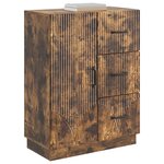 vidaXL Buffet Chêne fumé 66 x 34 5 x 87 cm Bois d'ingénierie