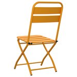 vidaXL Chaises de jardin pliantes 2 pièces Jaune Moutarde 42x52x82 cm Acier thermolaqué