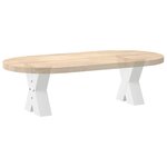 vidaXL Pieds de table basse en forme de X  2 pièces  blanc  40 x (30-31) cm  acier