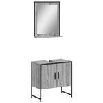 vidaXL Ensemble d'armoires de salle de bain 2 Pièces sonoma gris