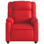 vidaXL Fauteuil de massage inclinable électrique rouge similicuir