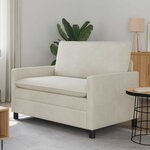 vidaXL Canapé Crème 126 x 81 x 87 5 cm Velours
