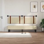 vidaXL Tête de lit suspendue Crème PU antique
