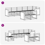 vidaXL Ensemble de canapés d'extérieur 7 pc